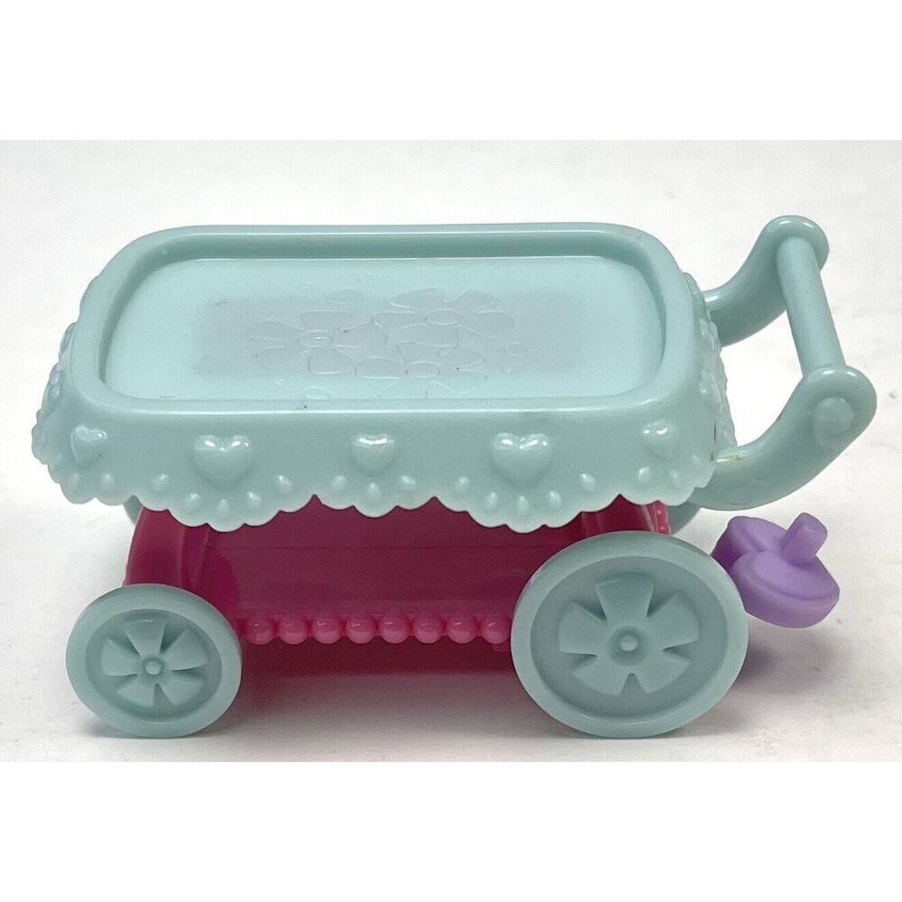 2006 HASBRO 3" Blue/Pink Plastic My Little Pony REPLACEMENT Serving TEA CART EUC